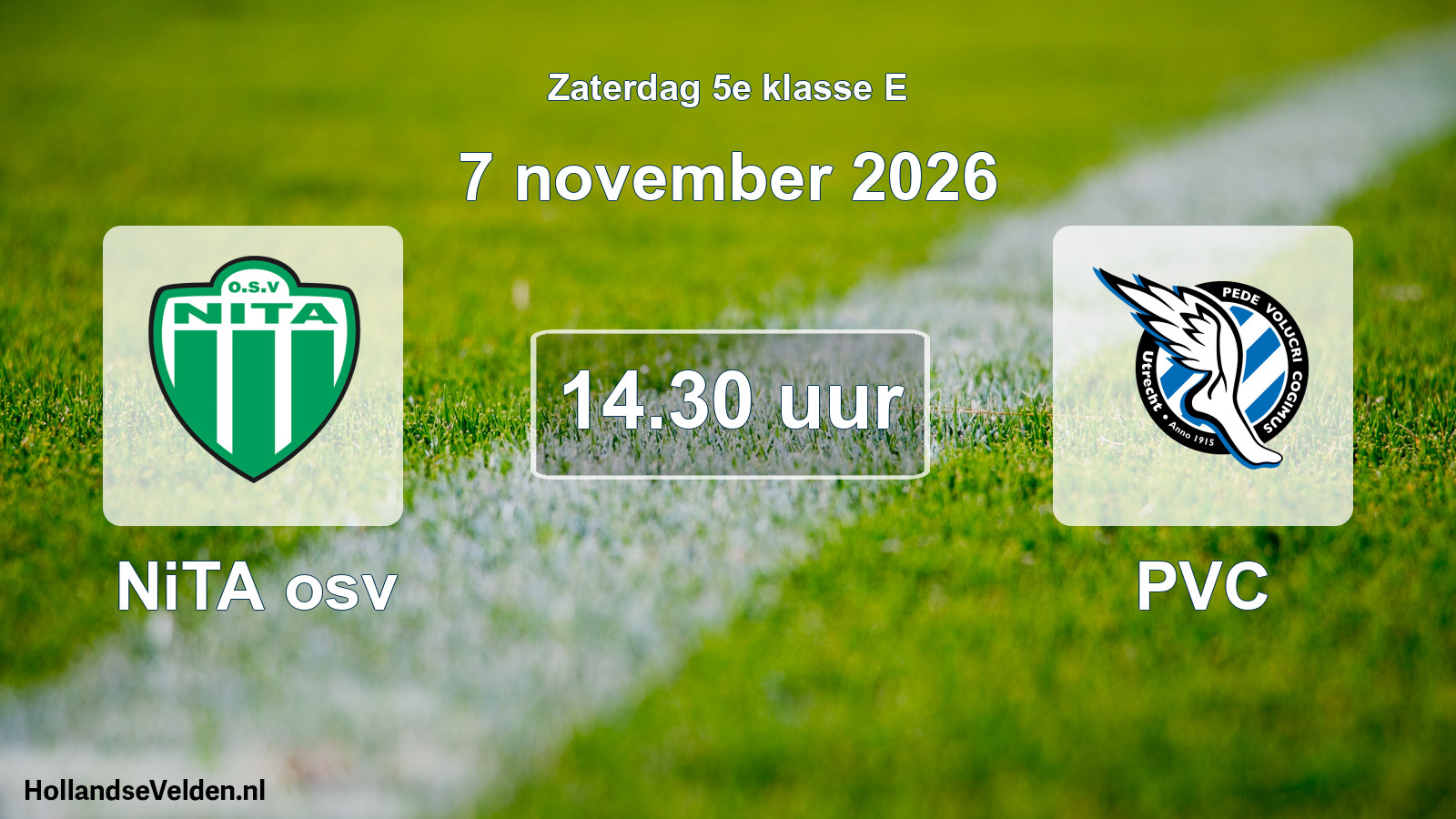 Geplande wedstrijd: NiTA osv - PVC (7 november 2026)