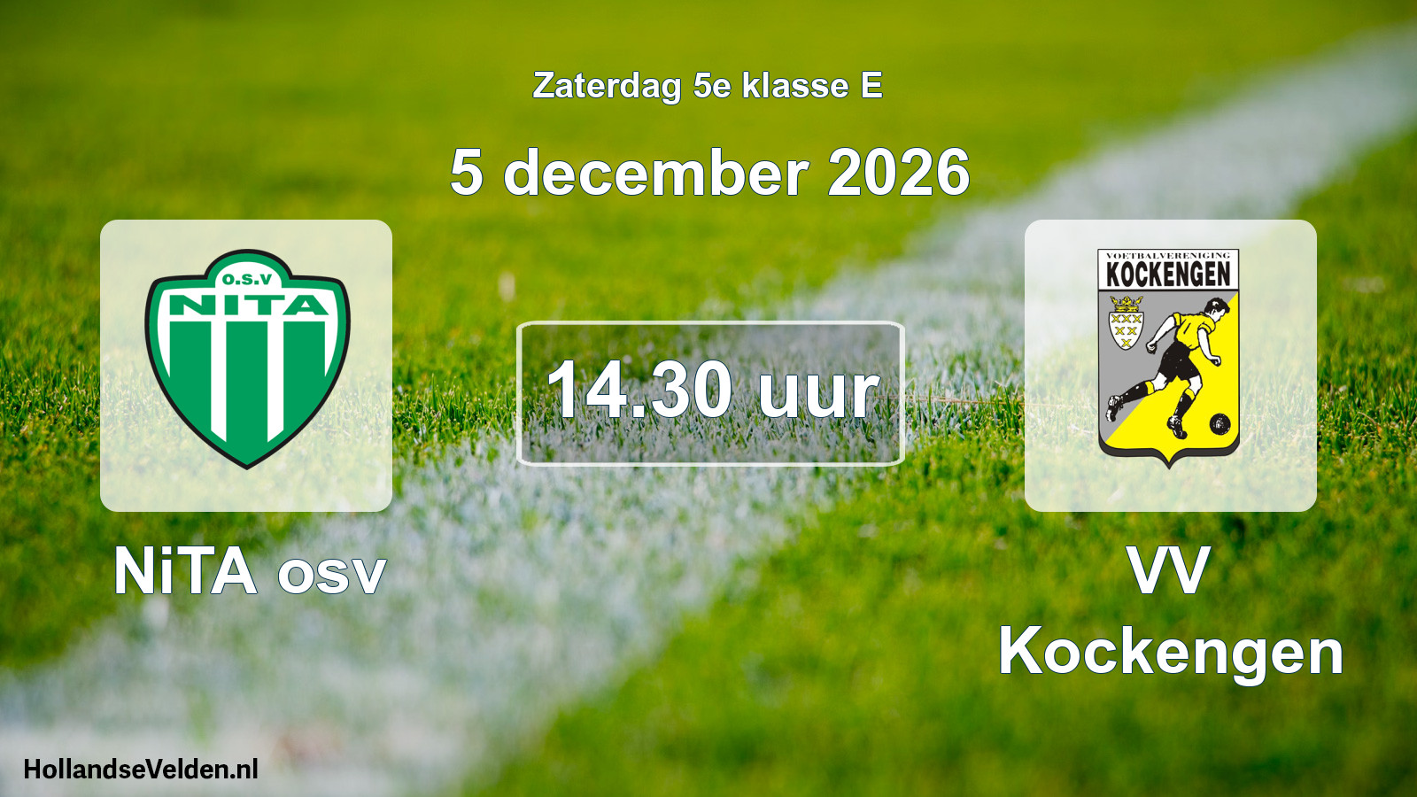 Geplande wedstrijd: NiTA osv - VV Kockengen (5 december 2026)