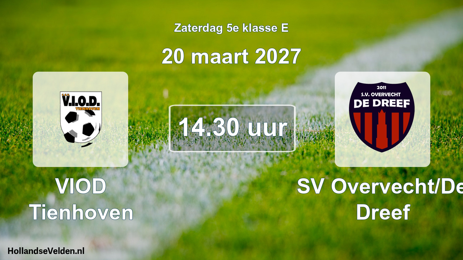 Geplande wedstrijd: VIOD Tienhoven - SV Overvecht/De Dreef (20 maart 2027)