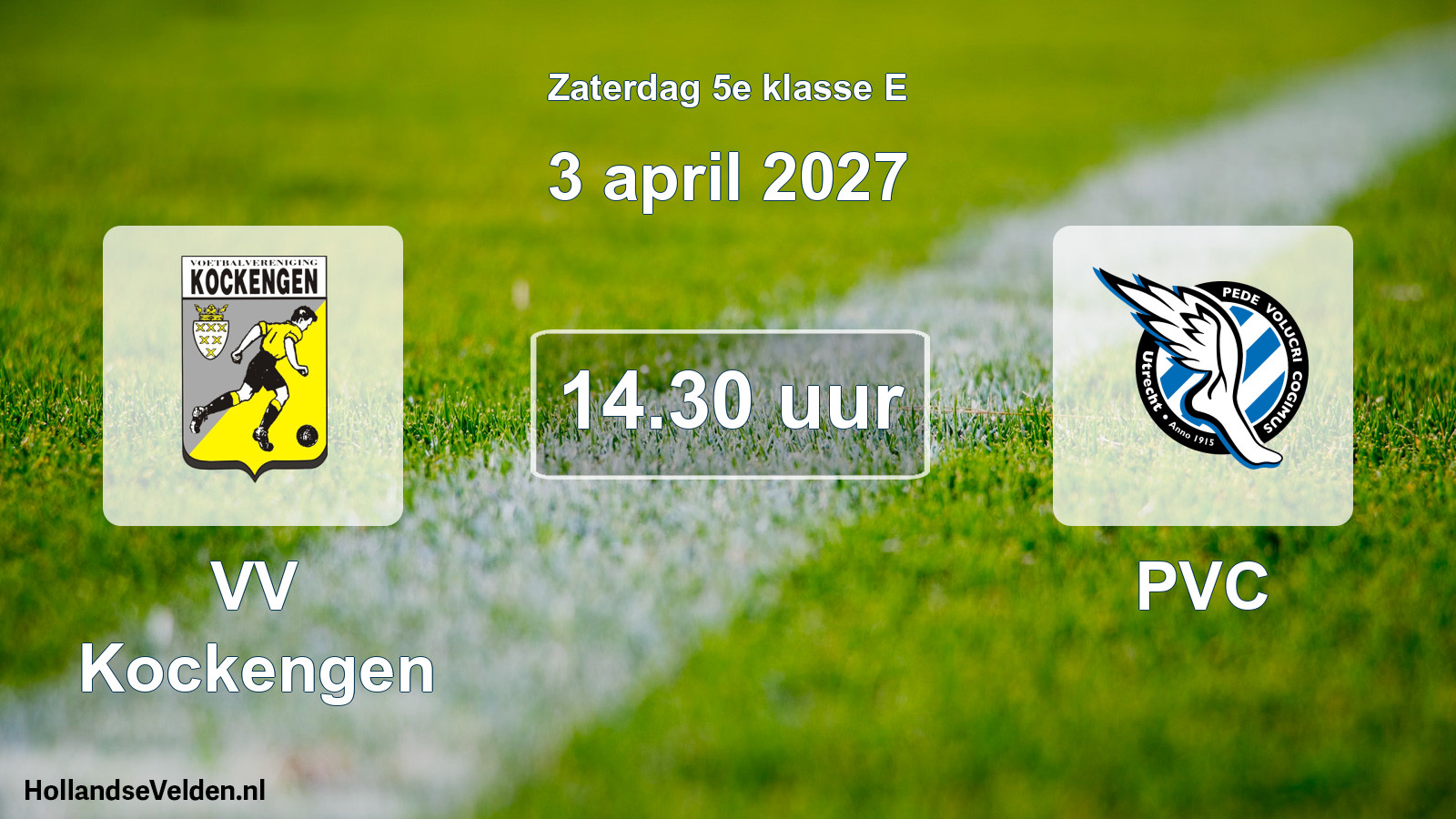 Scheduled Match: VV Kockengen - PVC (3 April 2027)
