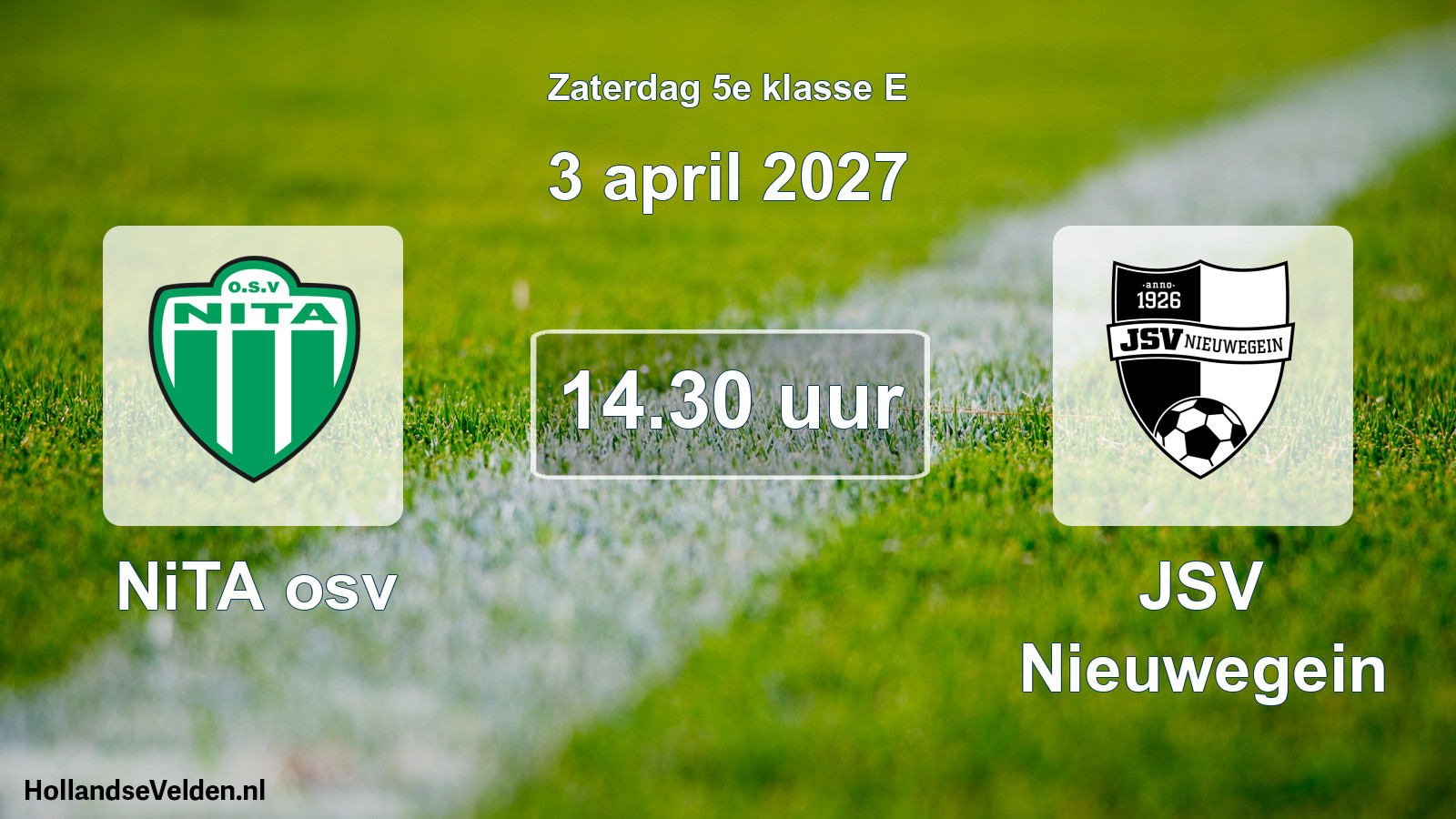 Geplande wedstrijd: NiTA osv - JSV Nieuwegein (3 april 2027)
