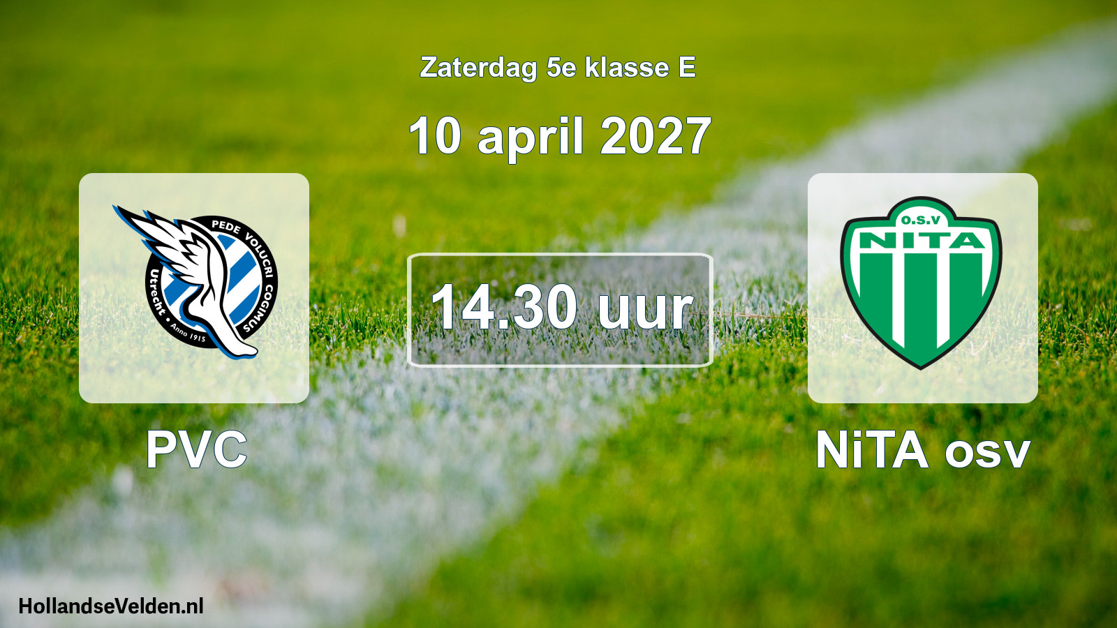 Geplande wedstrijd: PVC - NiTA osv (10 april 2027)