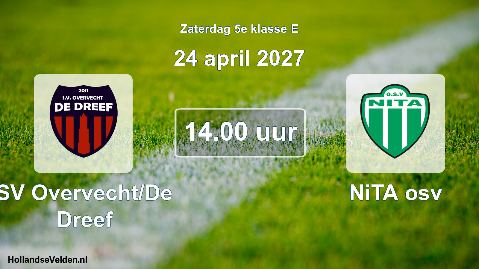 Geplande wedstrijd: SV Overvecht/De Dreef - NiTA osv (24 april 2027)