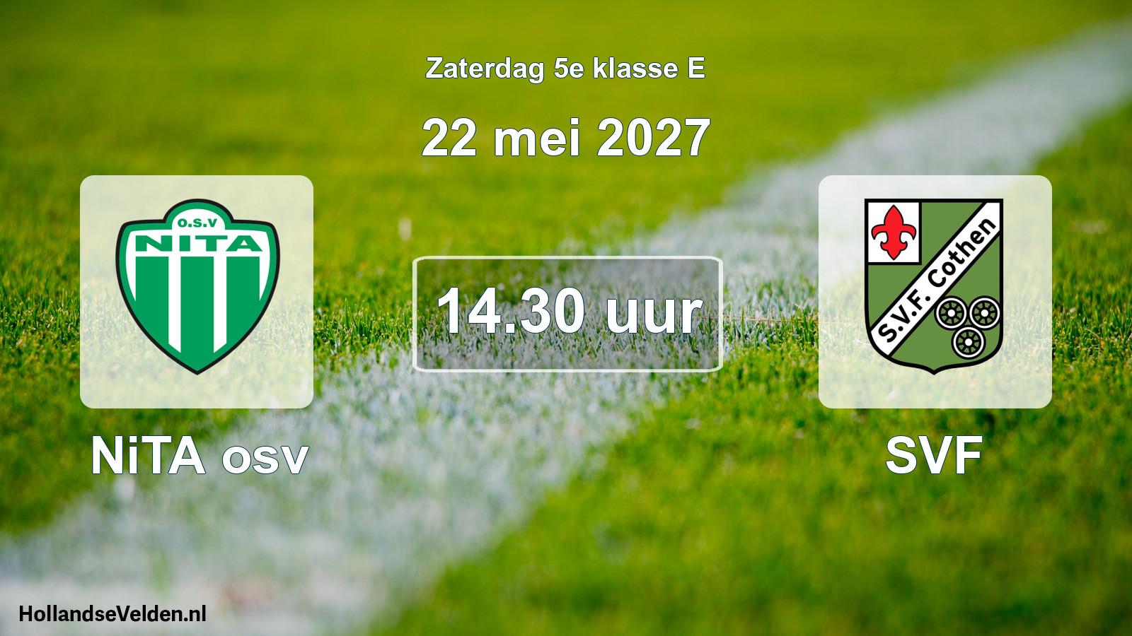 Geplande wedstrijd: NiTA osv - SVF (22 mei 2027)