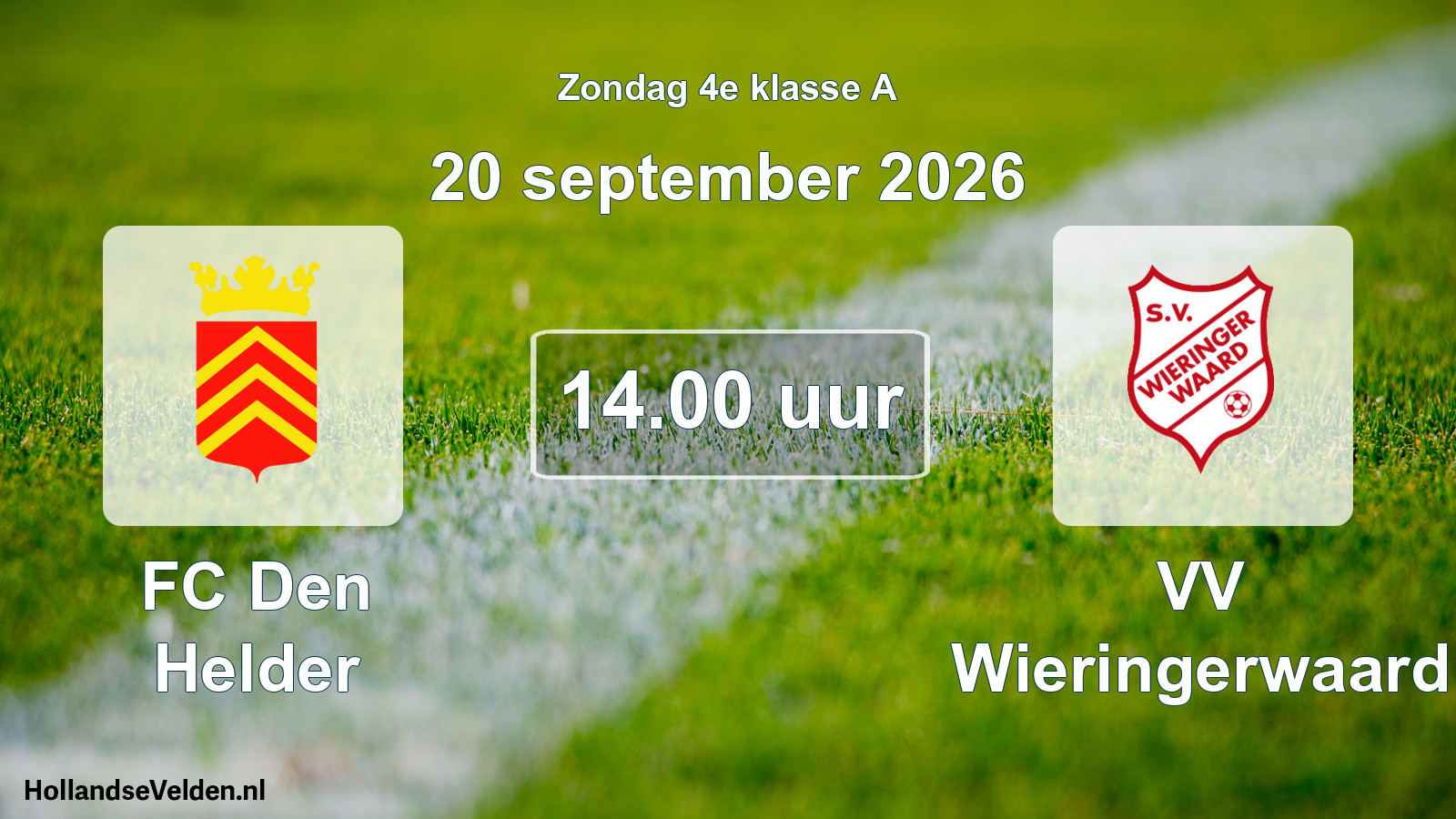 Scheduled Match: FC Den Helder - VV Wieringerwaard (20 September 2026)