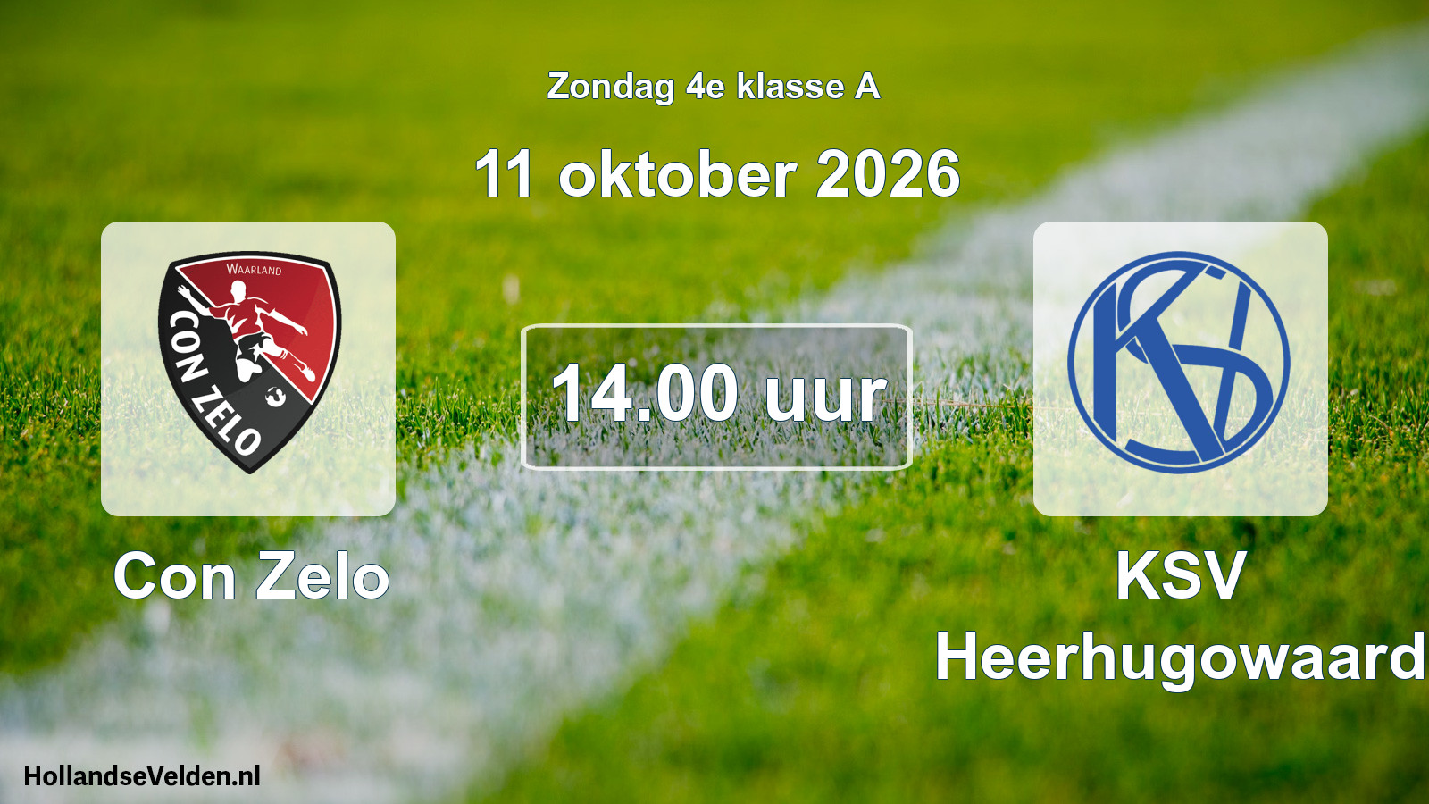 Scheduled Match: Con Zelo - KSV Heerhugowaard (11 October 2026)