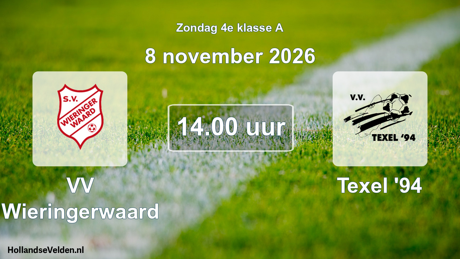 Scheduled Match: VV Wieringerwaard - Texel '94 (8 November 2026)