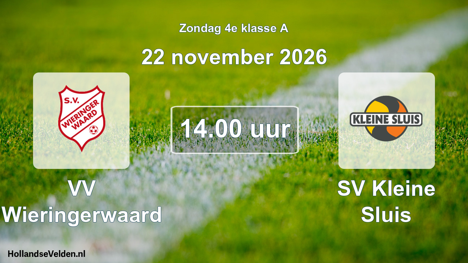 Scheduled Match: VV Wieringerwaard - SV Kleine Sluis (22 November 2026)