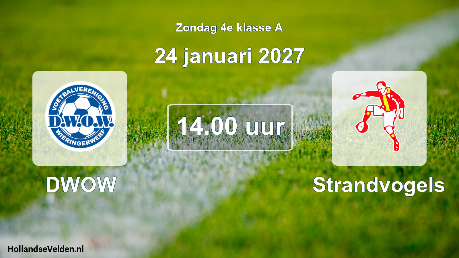 Geplande wedstrijd: DWOW - Strandvogels (24 januari 2027)