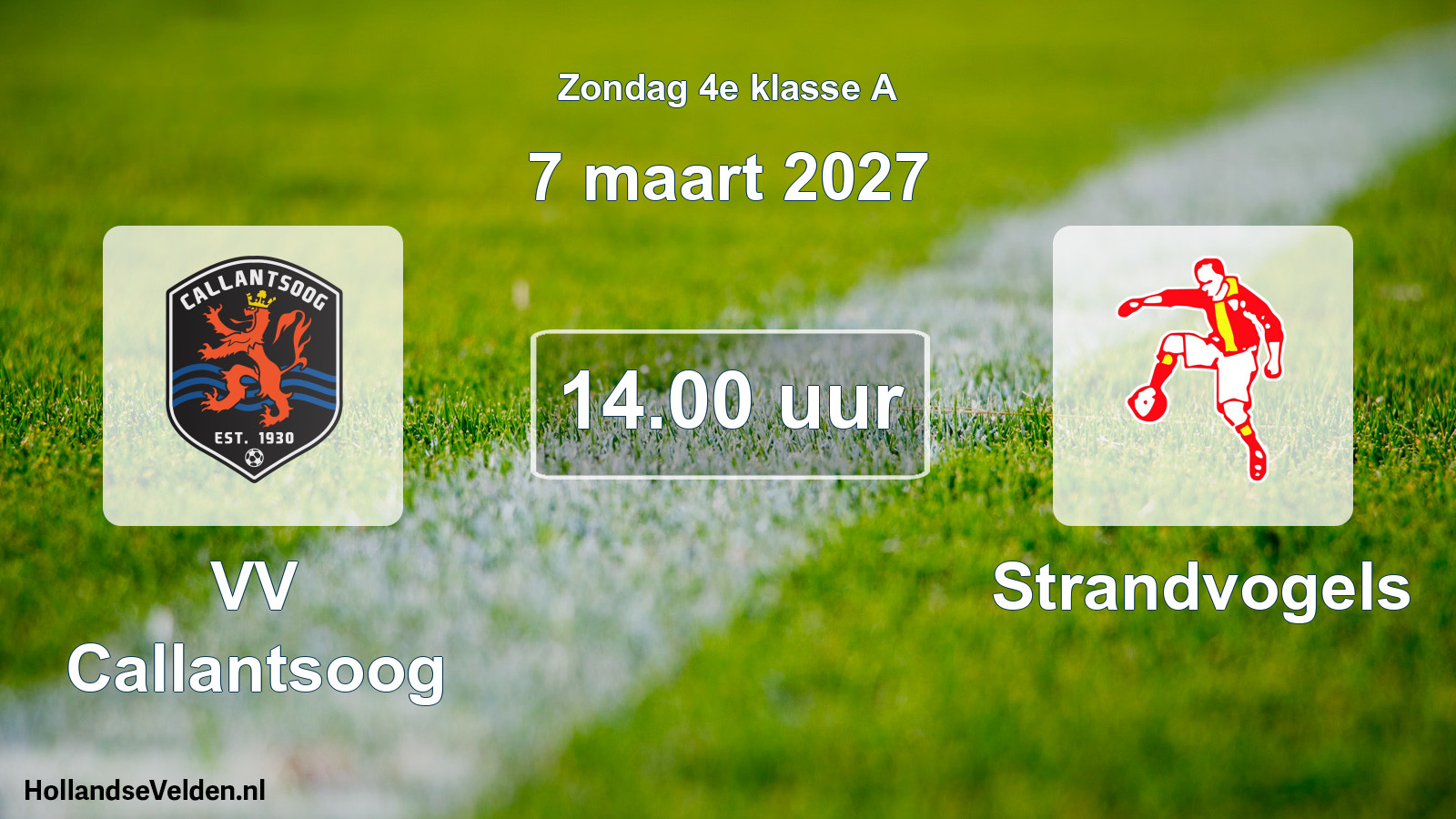 Geplande wedstrijd: VV Callantsoog - Strandvogels (7 maart 2027)