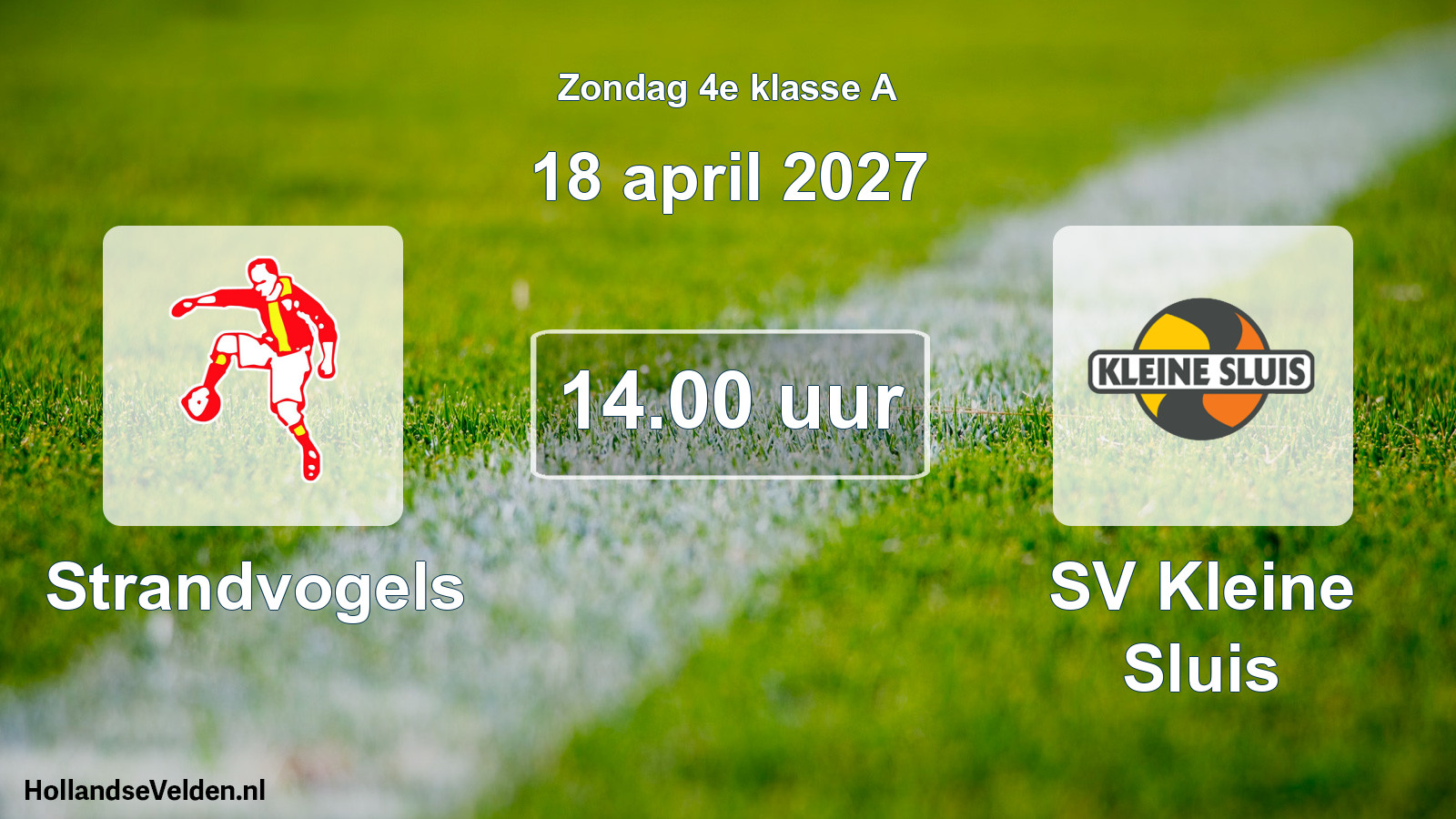 Geplande wedstrijd: Strandvogels - SV Kleine Sluis (18 april 2027)