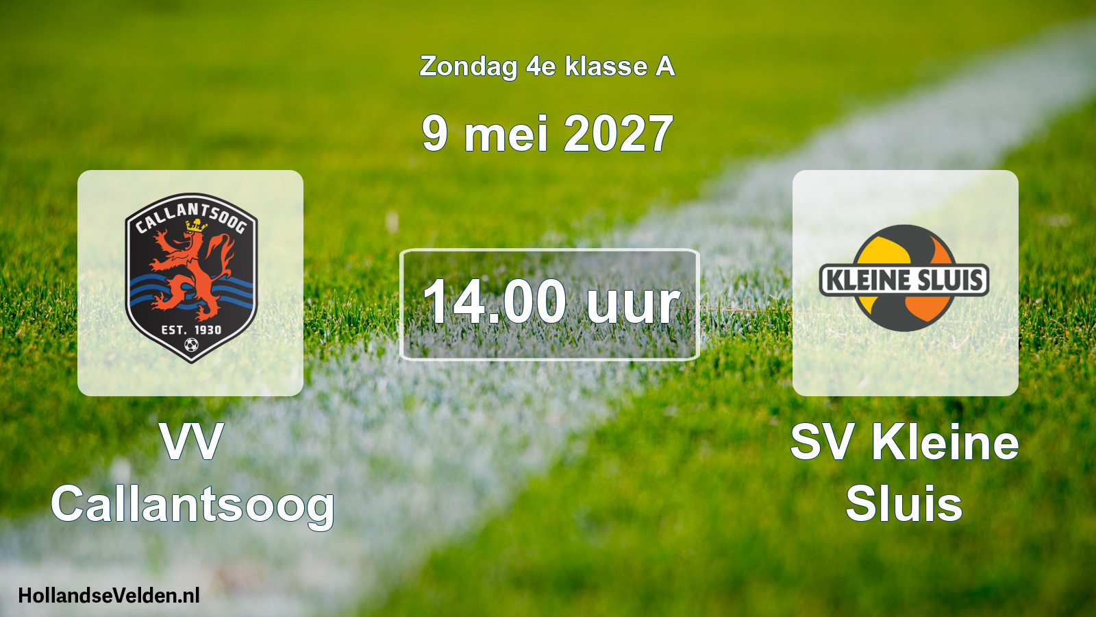 Geplande wedstrijd: VV Callantsoog - SV Kleine Sluis (9 mei 2027)