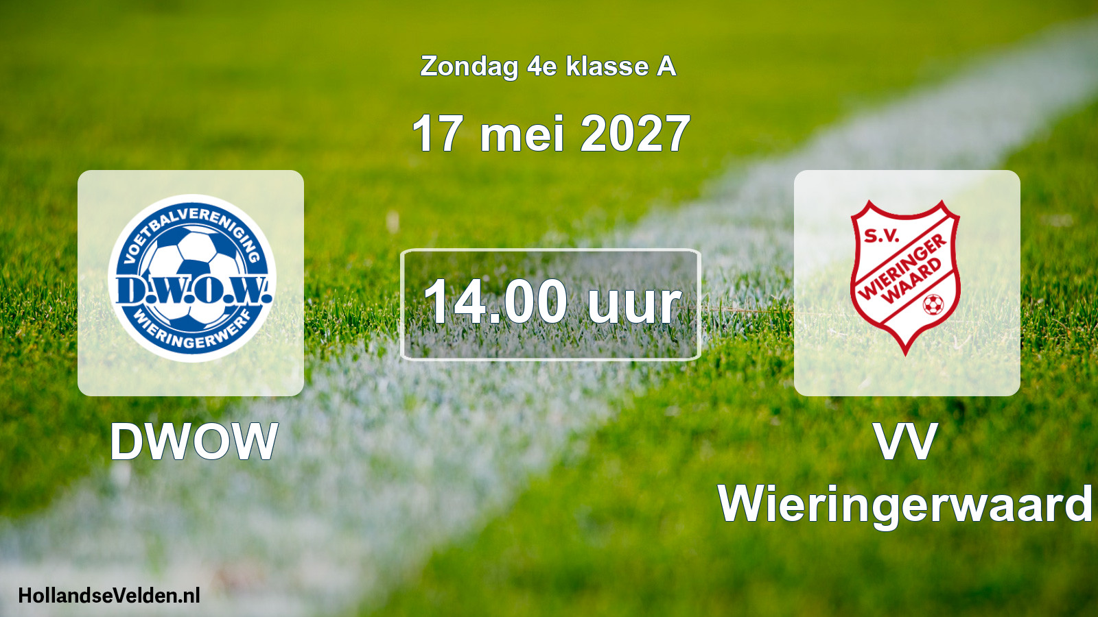 Geplande wedstrijd: DWOW - VV Wieringerwaard (17 mei 2027)
