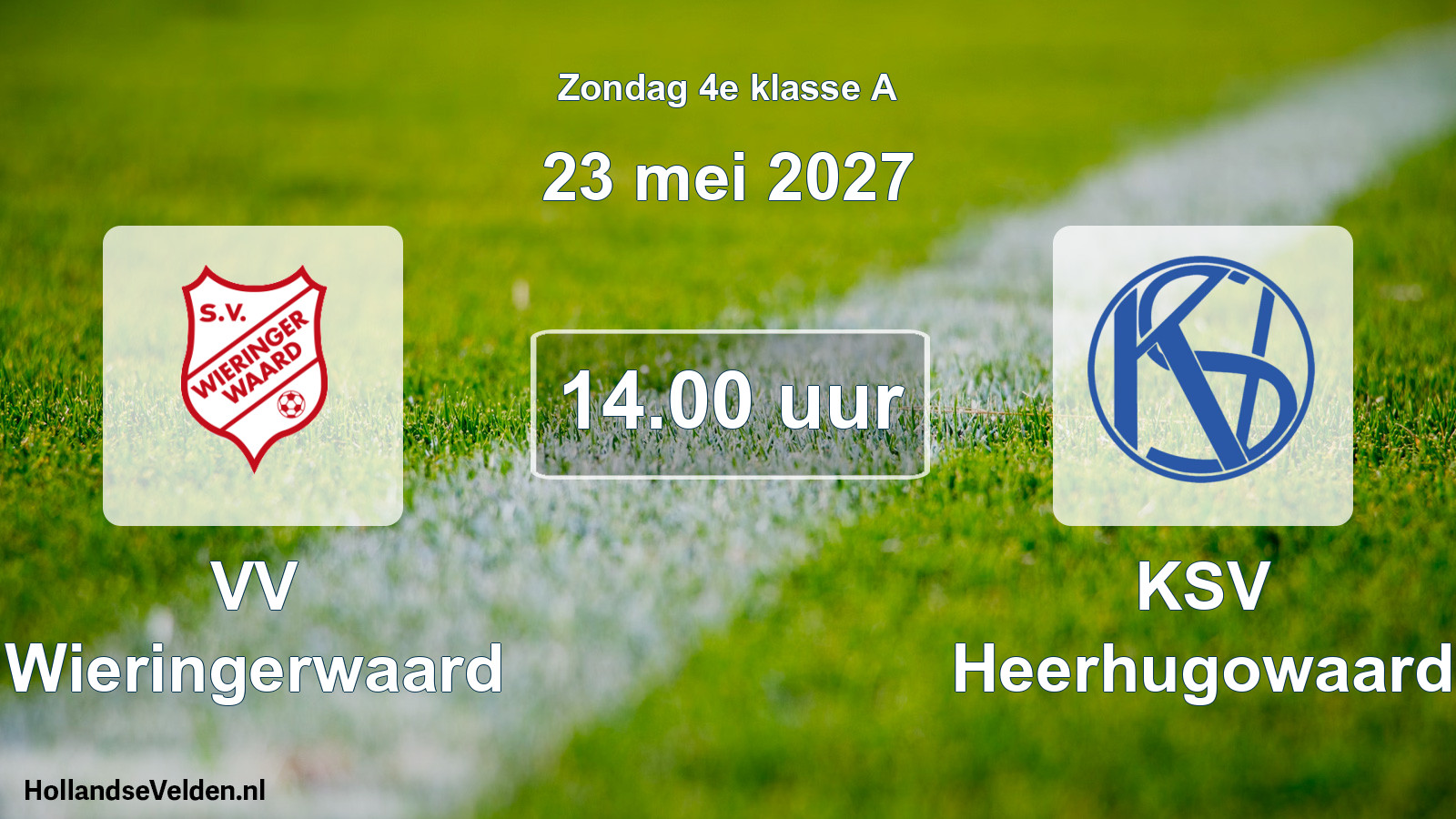 Geplande wedstrijd: VV Wieringerwaard - KSV Heerhugowaard (23 mei 2027)