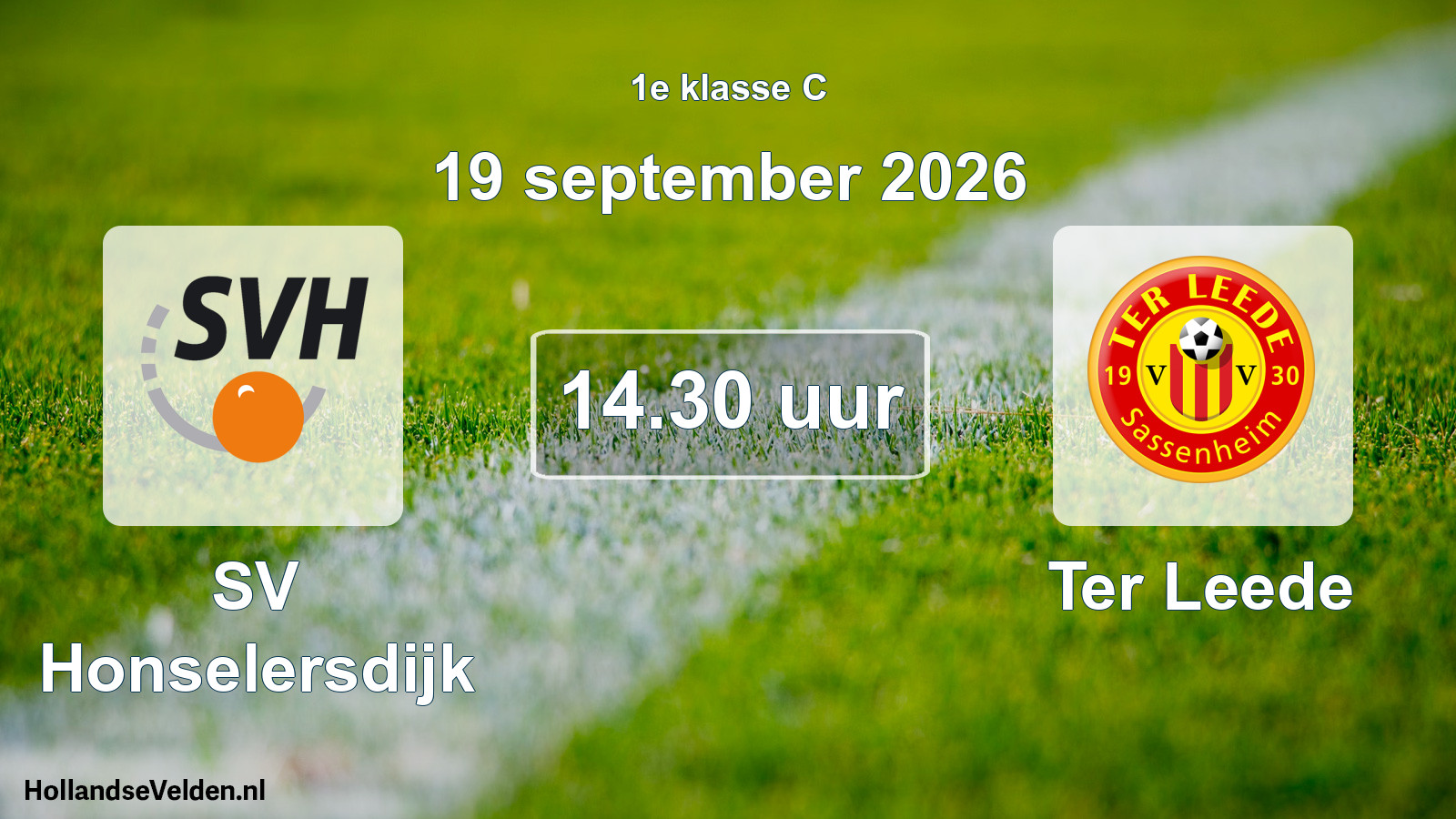 Geplande wedstrijd: SV Honselersdijk - Ter Leede (19 september 2026)