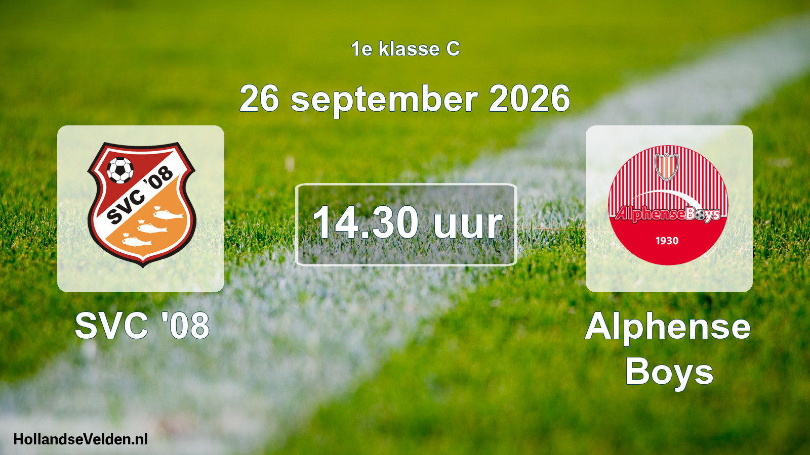 Scheduled Match: SVC '08 - Alphense Boys (26 September 2026)