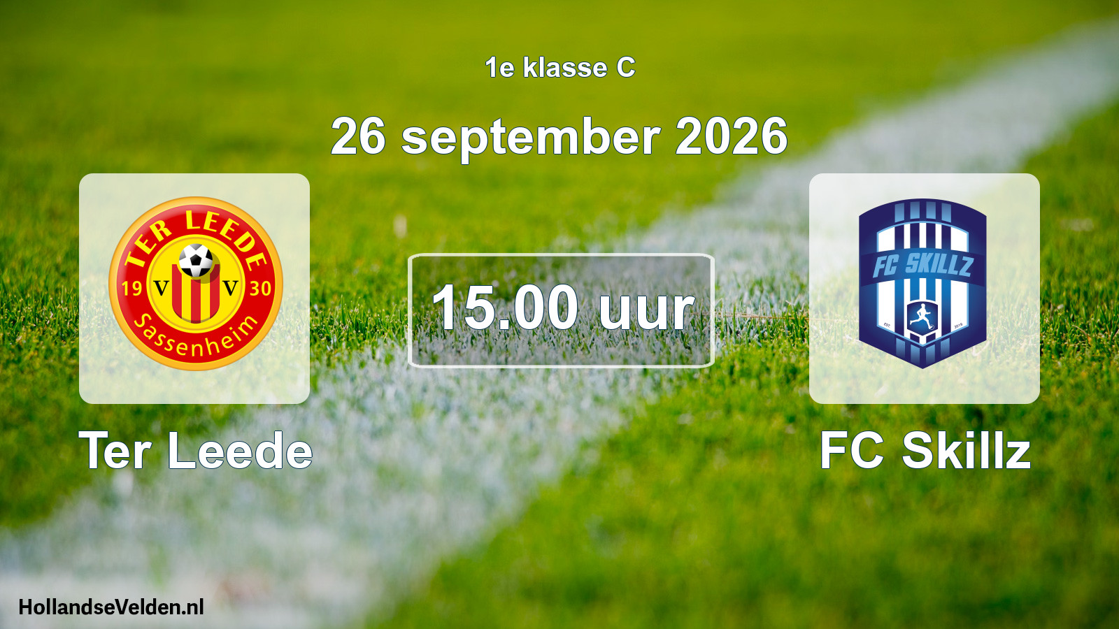 Geplande wedstrijd: Ter Leede - FC Skillz (26 september 2026)