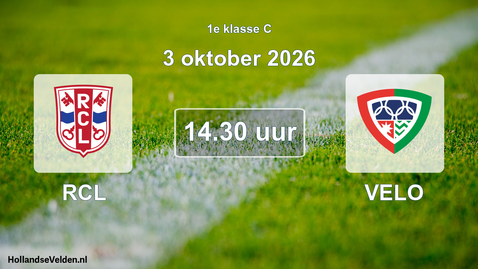 Geplande wedstrijd: RCL - VELO (3 oktober 2026)