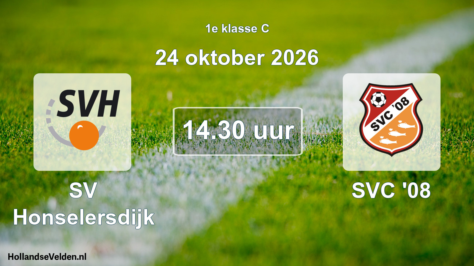 Geplande wedstrijd: SV Honselersdijk - SVC '08 (24 oktober 2026)