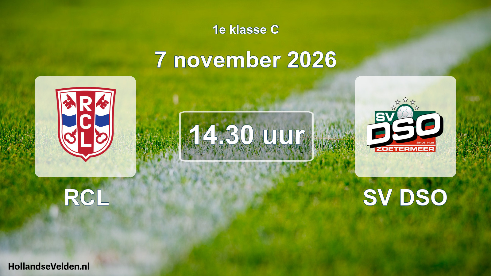 Geplande wedstrijd: RCL - SV DSO (7 november 2026)