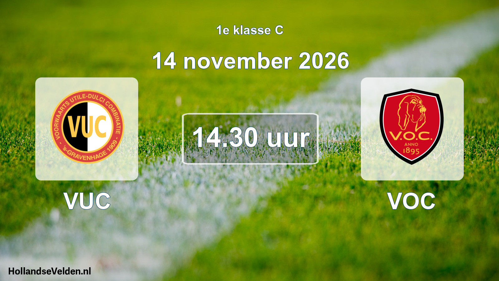 Geplande wedstrijd: VUC - VOC (14 november 2026)