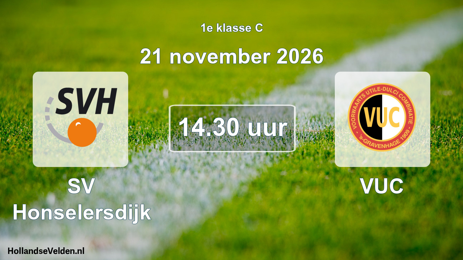 Geplande wedstrijd: SV Honselersdijk - VUC (21 november 2026)