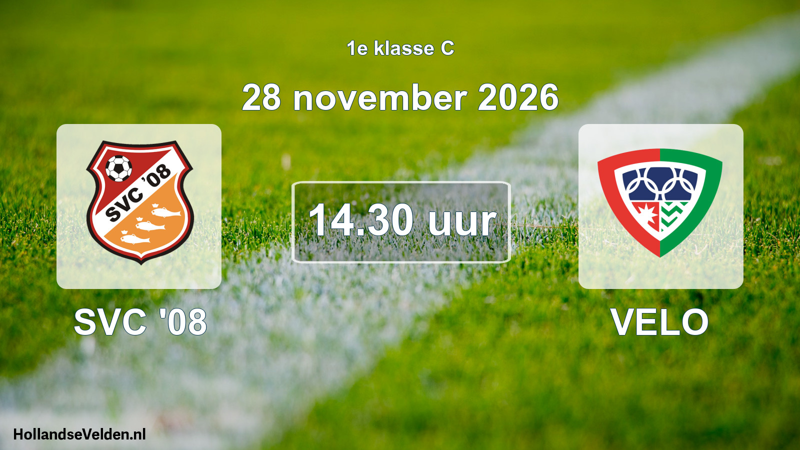 Geplande wedstrijd: SVC '08 - VELO (28 november 2026)