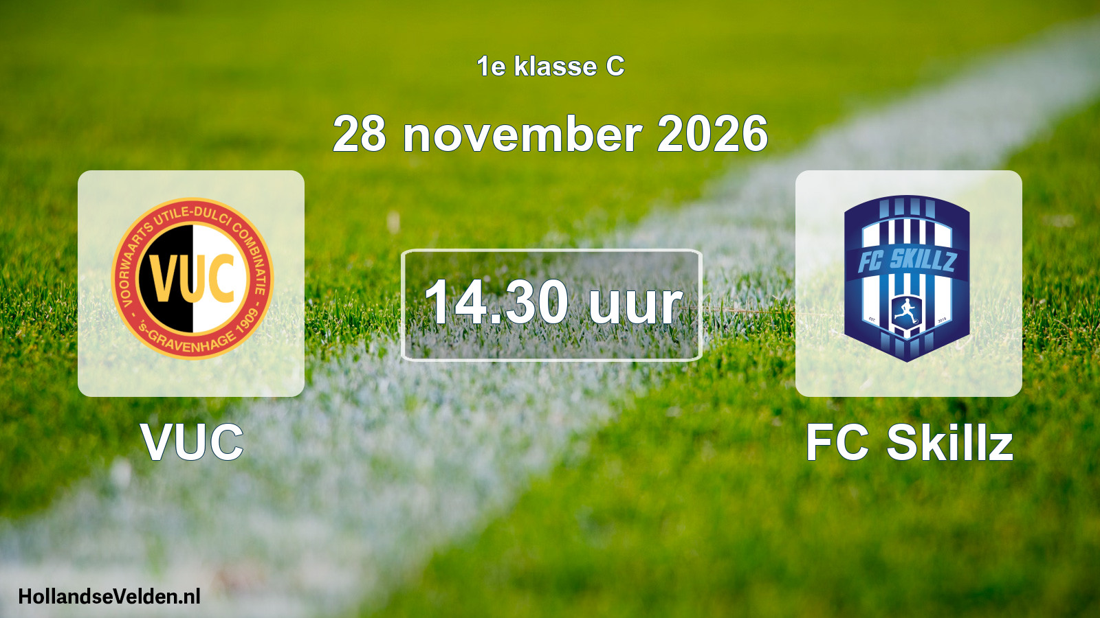 Geplande wedstrijd: VUC - FC Skillz (28 november 2026)