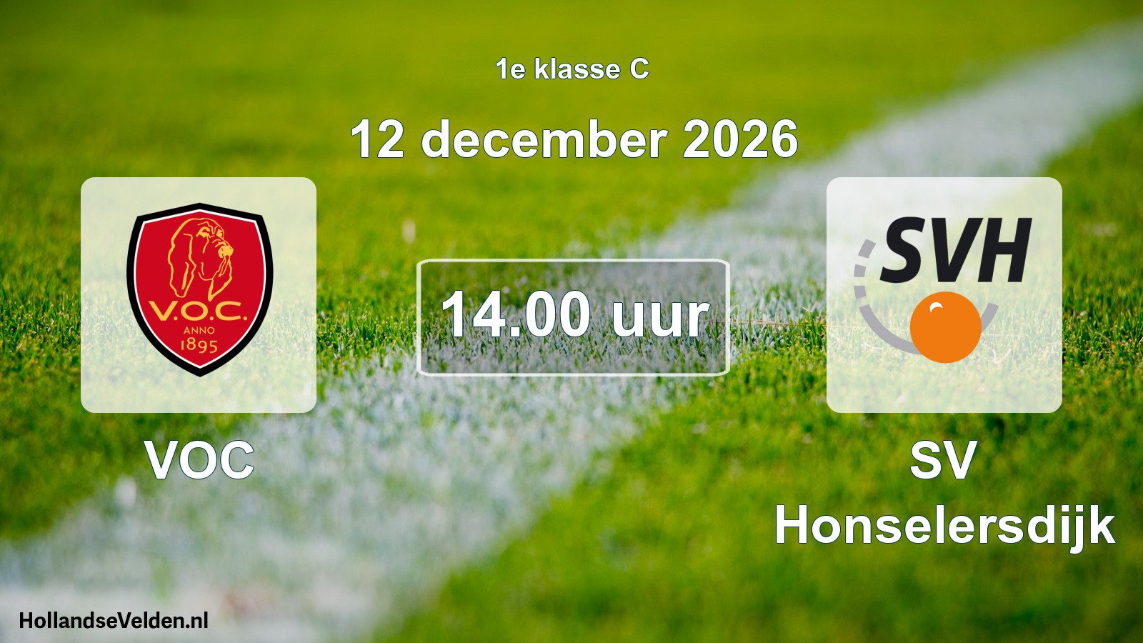 Geplande wedstrijd: VOC - SV Honselersdijk (12 december 2026)