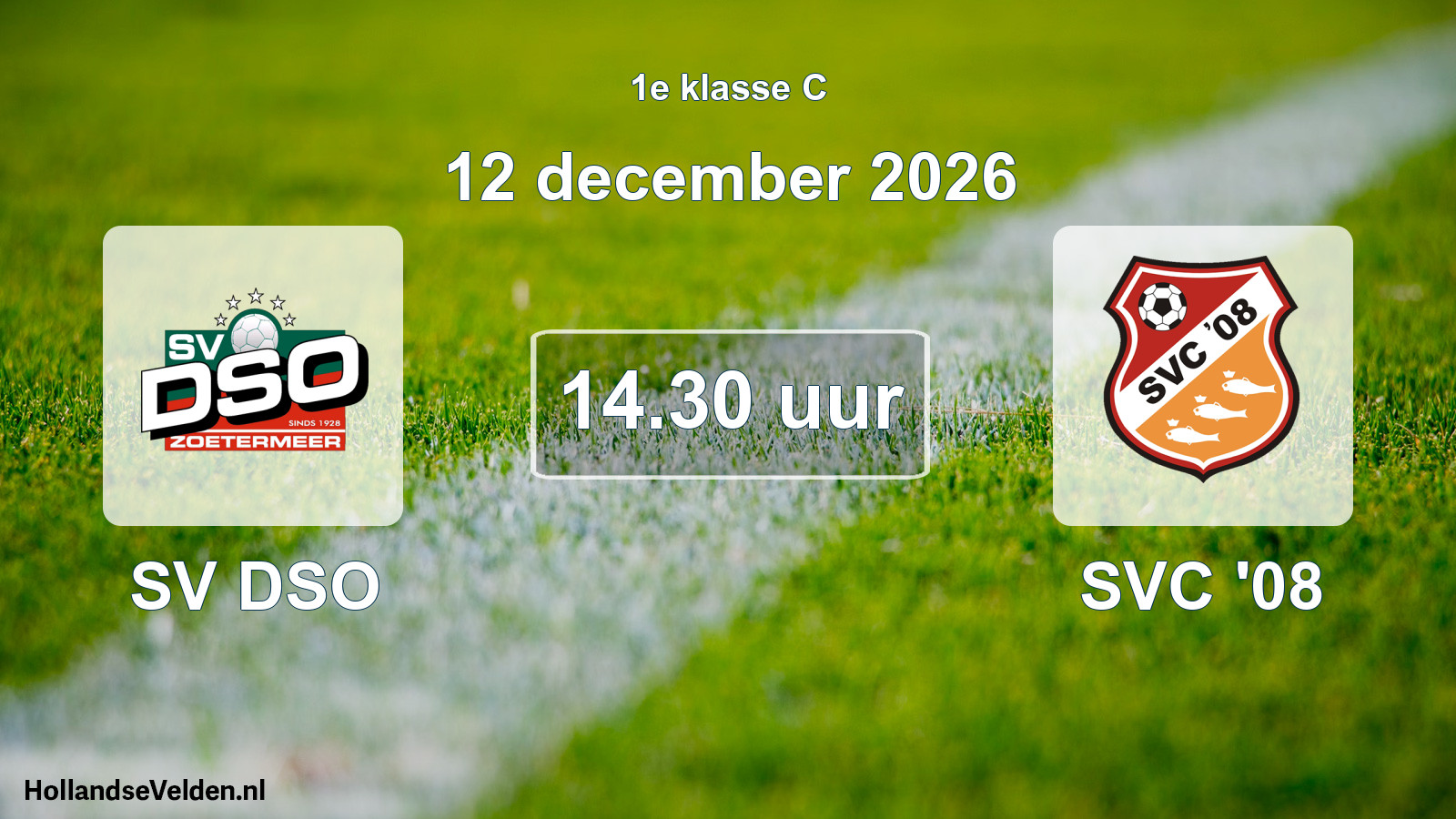 Geplande wedstrijd: SV DSO - SVC '08 (12 december 2026)