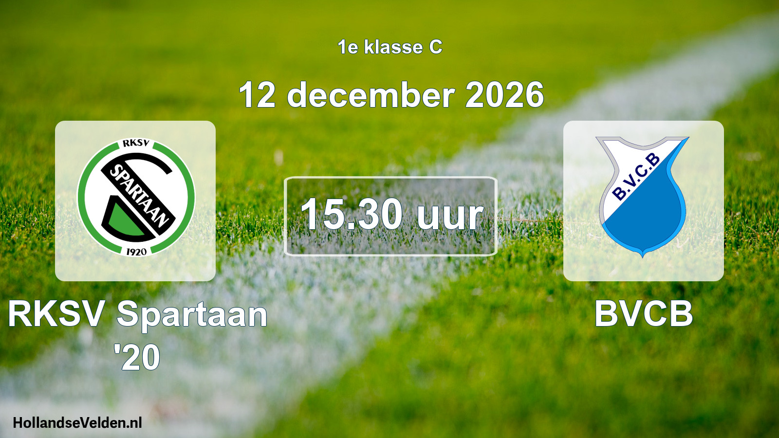Geplande wedstrijd: RKSV Spartaan '20 - BVCB (12 december 2026)