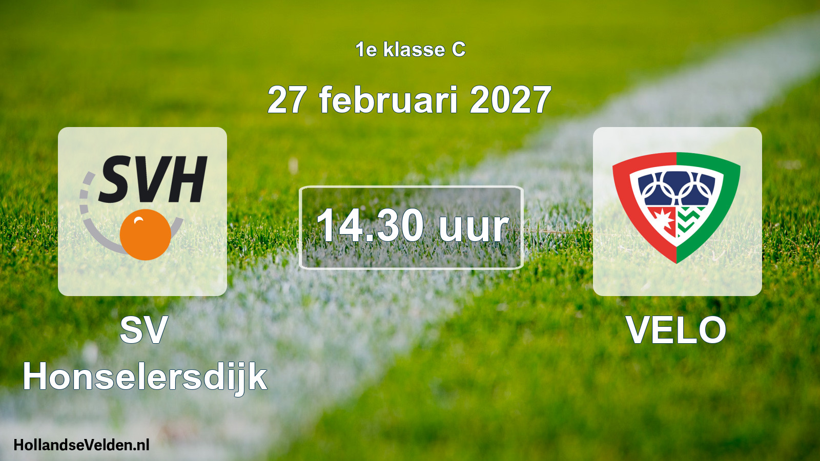 Geplande wedstrijd: SV Honselersdijk - VELO (27 februari 2027)
