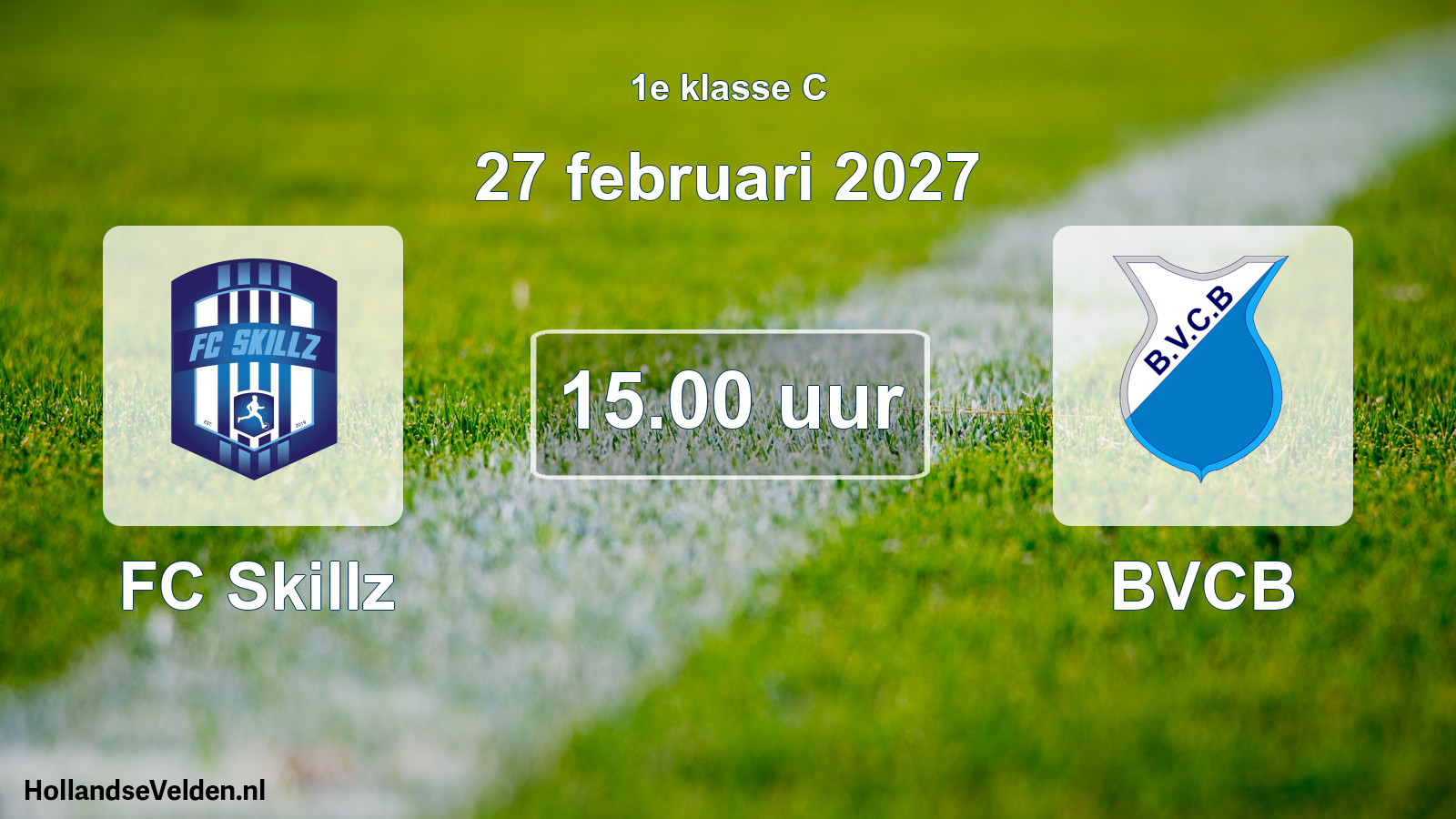 Geplande wedstrijd: FC Skillz - BVCB (27 februari 2027)