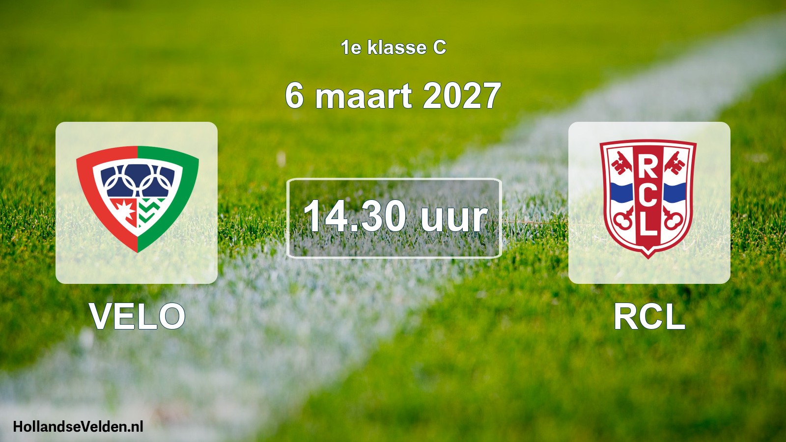 Geplande wedstrijd: VELO - RCL (6 maart 2027)