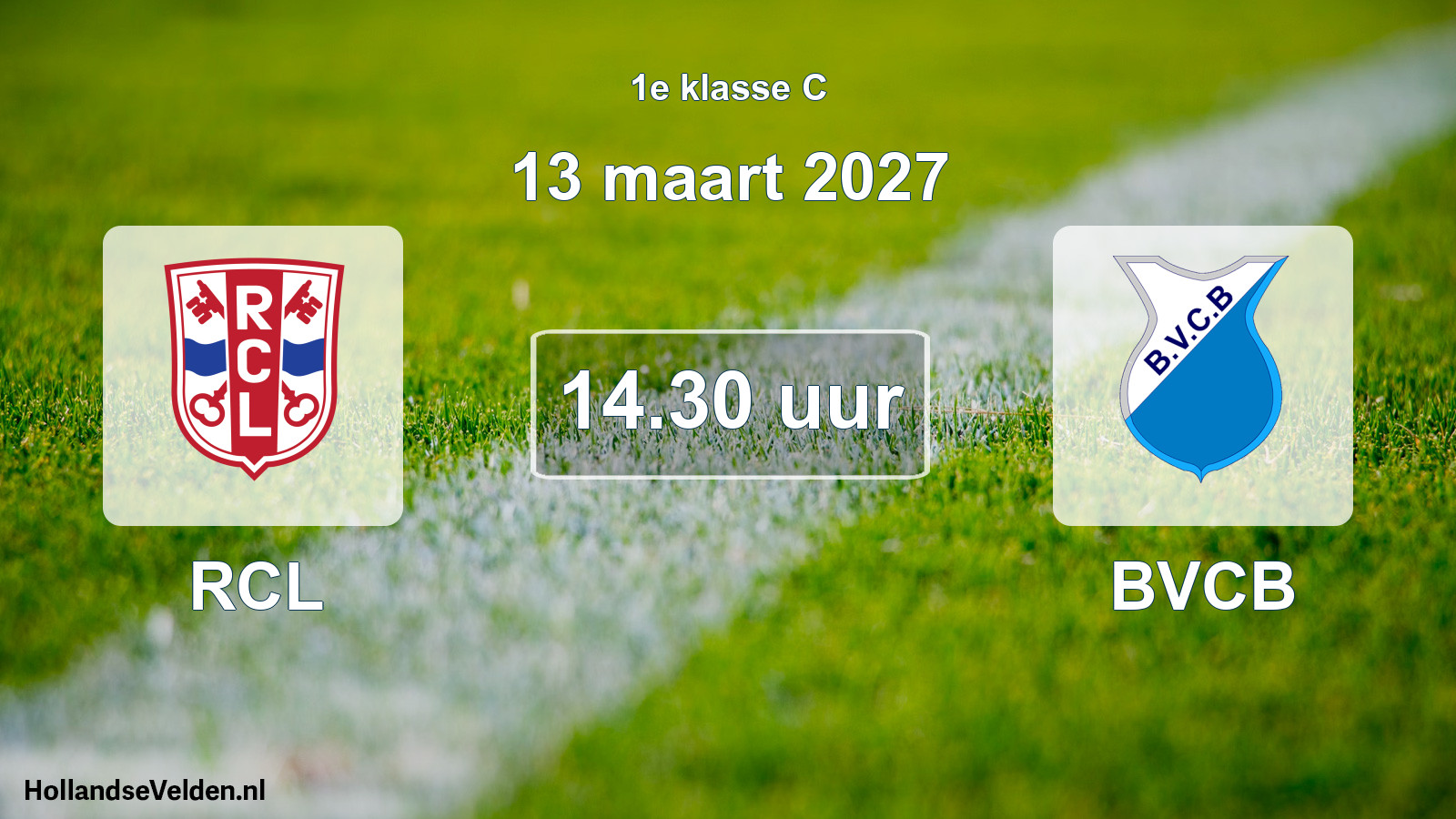 Geplande wedstrijd: RCL - BVCB (13 maart 2027)