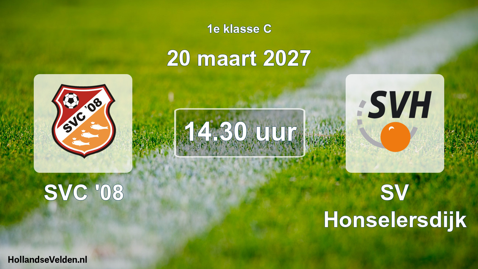 Geplande wedstrijd: SVC '08 - SV Honselersdijk (20 maart 2027)
