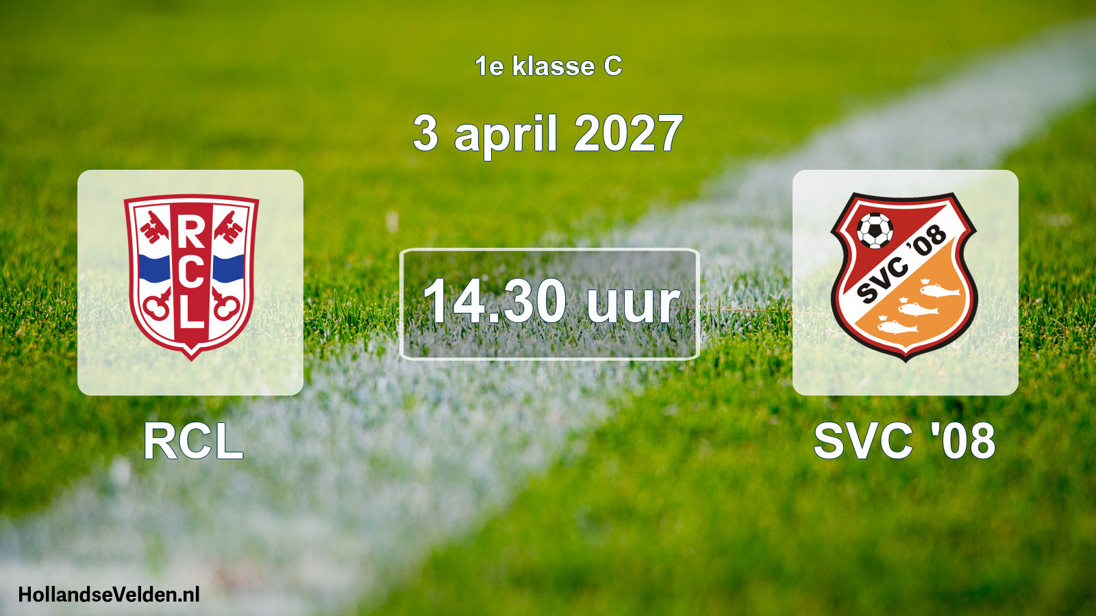 Geplande wedstrijd: RCL - SVC '08 (3 april 2027)