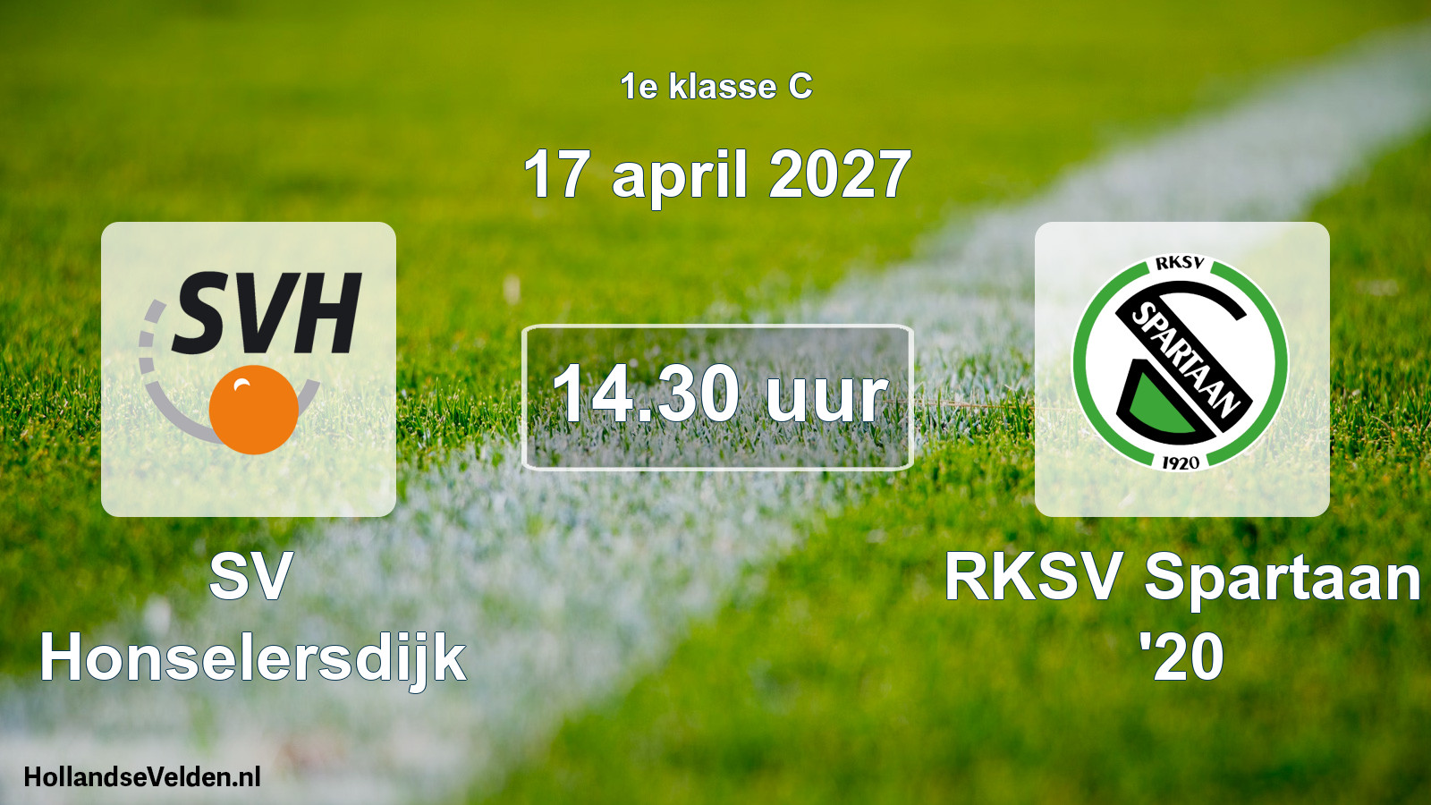 Geplande wedstrijd: SV Honselersdijk - RKSV Spartaan '20 (17 april 2027)