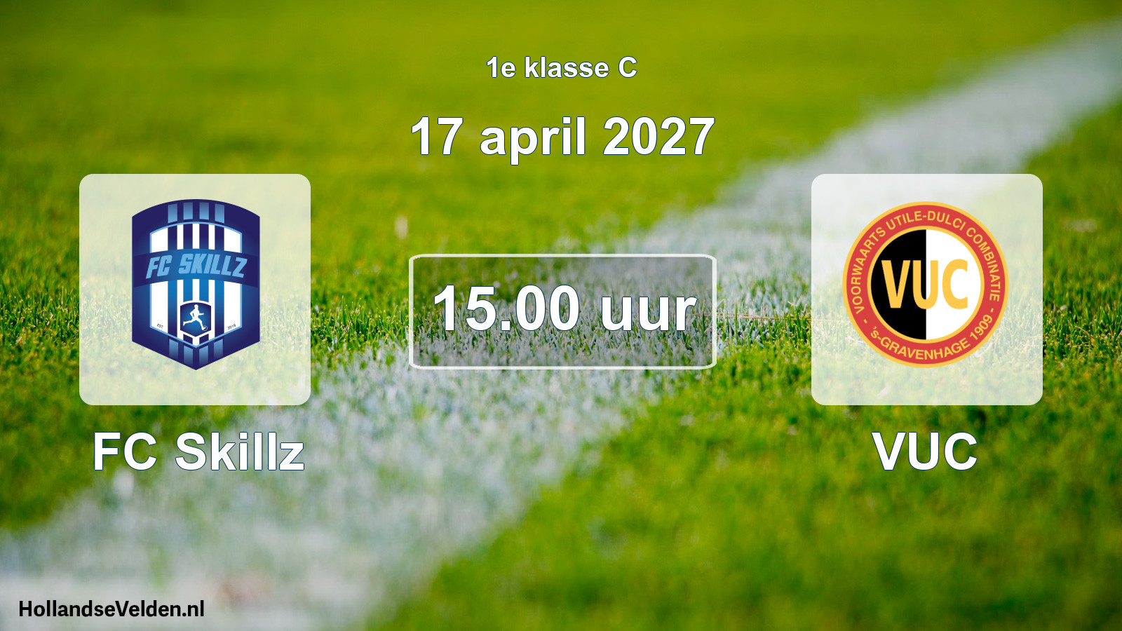 Geplande wedstrijd: FC Skillz - VUC (17 april 2027)