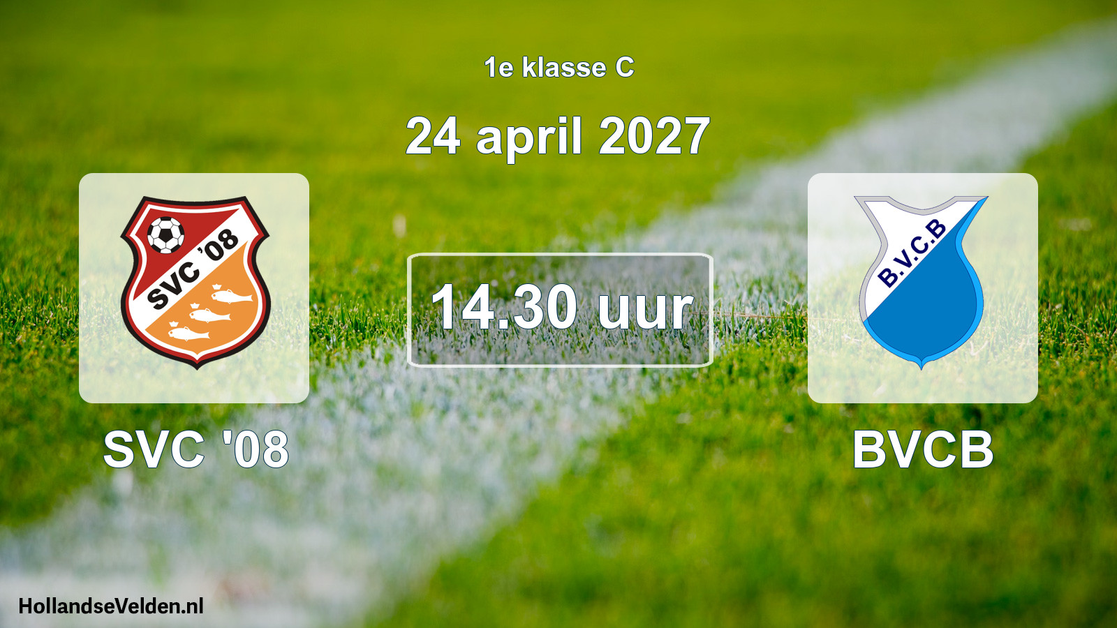 Geplande wedstrijd: SVC '08 - BVCB (24 april 2027)