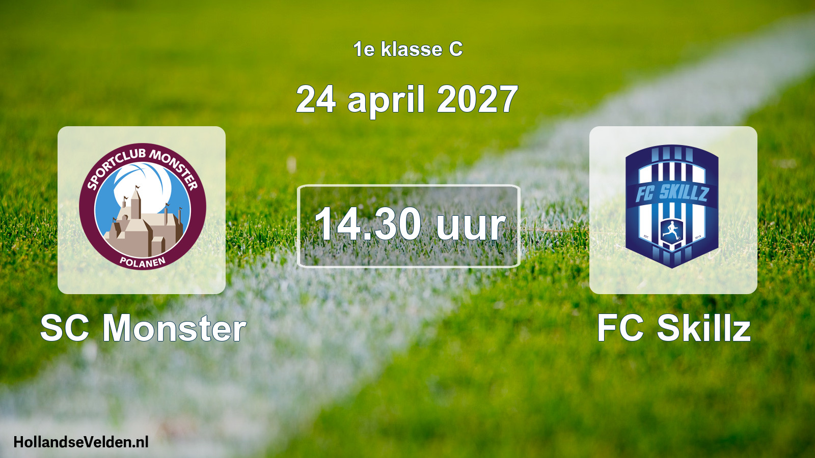 Geplande wedstrijd: SC Monster - FC Skillz (24 april 2027)