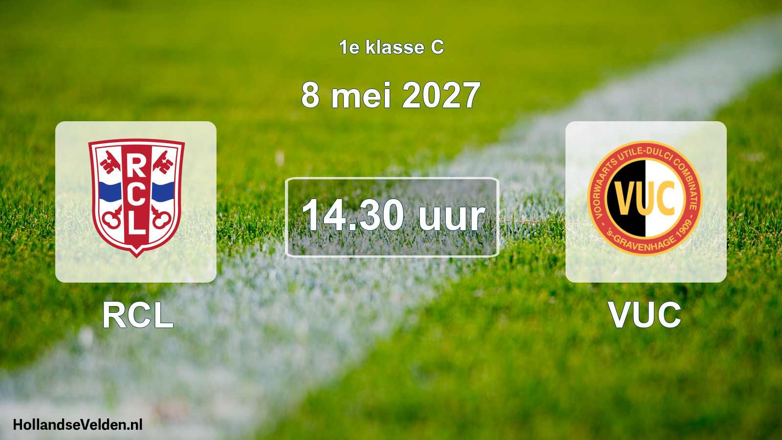 Geplande wedstrijd: RCL - VUC (8 mei 2027)