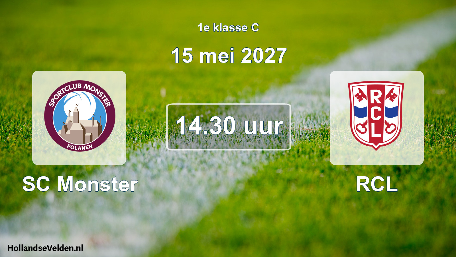 Geplande wedstrijd: SC Monster - RCL (15 mei 2027)
