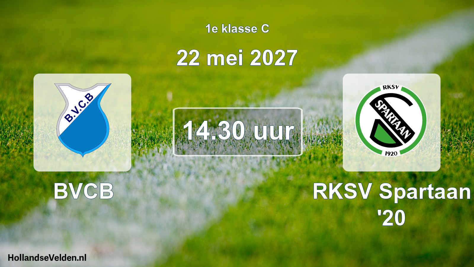 Geplande wedstrijd: BVCB - RKSV Spartaan '20 (22 mei 2027)