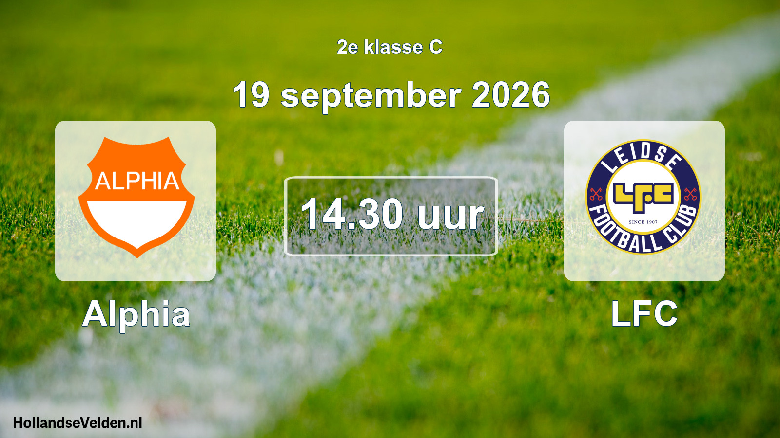 Geplande wedstrijd: Alphia - LFC (19 september 2026)