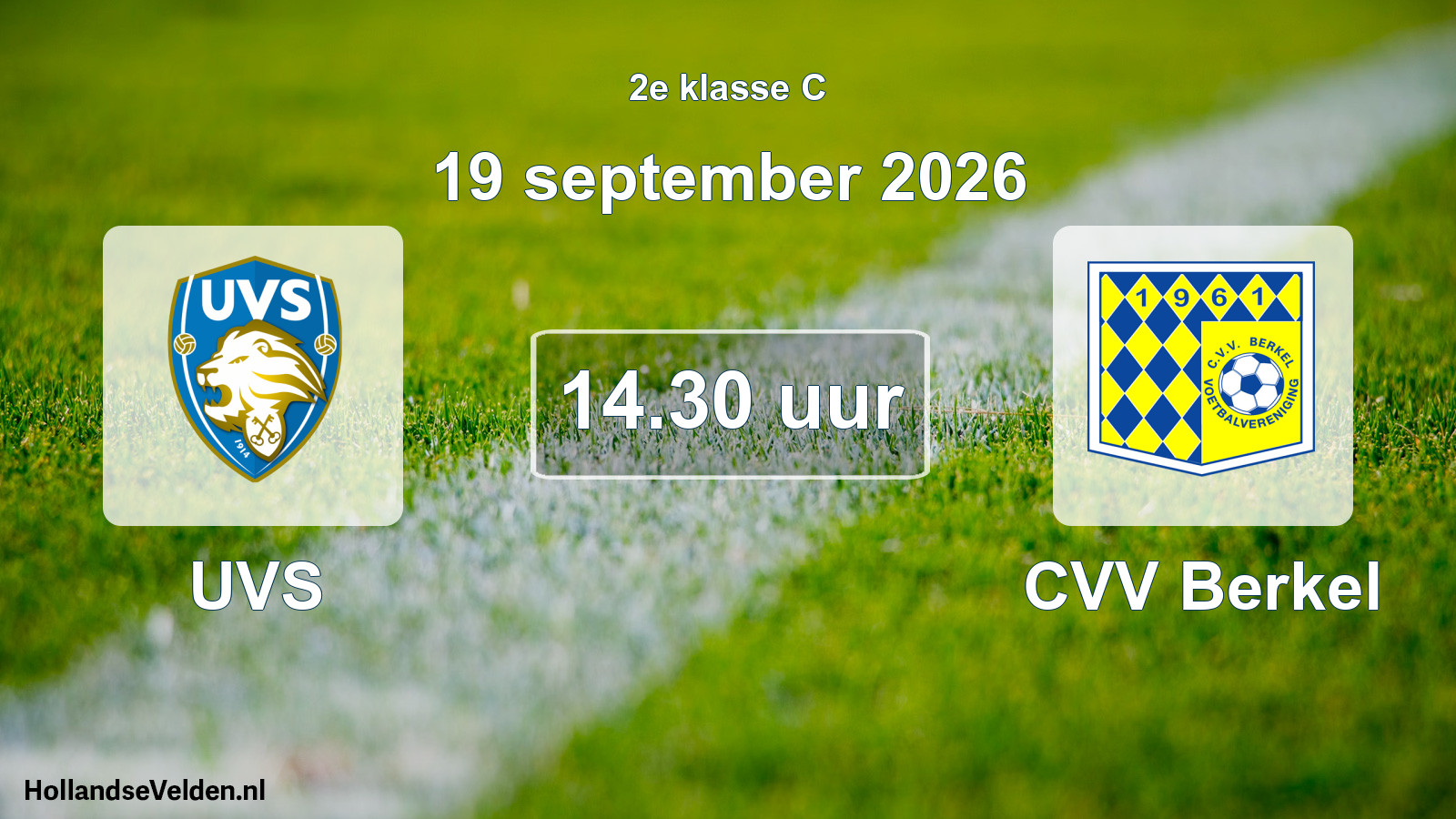 Geplande wedstrijd: UVS - CVV Berkel (19 september 2026)
