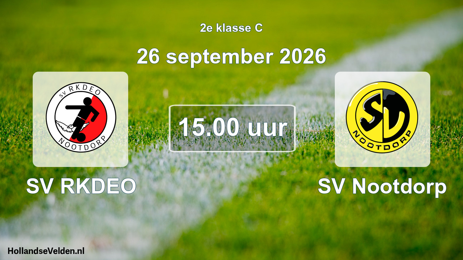 Geplande wedstrijd: SV RKDEO - SV Nootdorp (26 september 2026)
