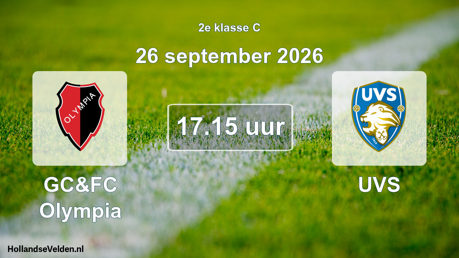 Geplande wedstrijd: GC&FC Olympia - UVS (26 september 2026)