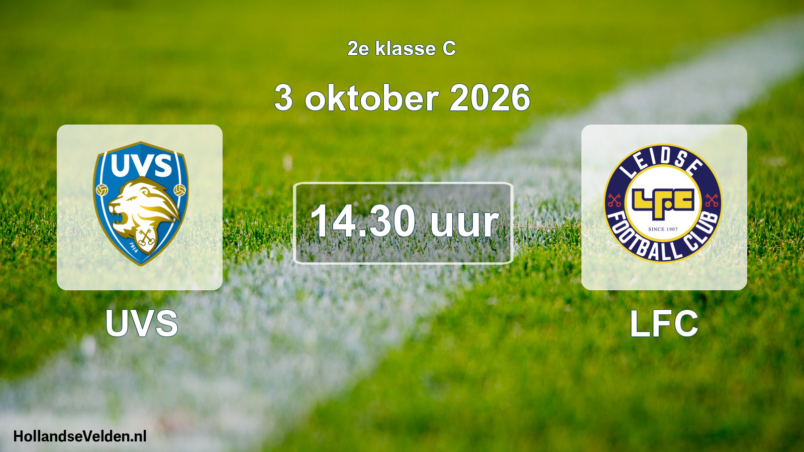 Geplande wedstrijd: UVS - LFC (3 oktober 2026)