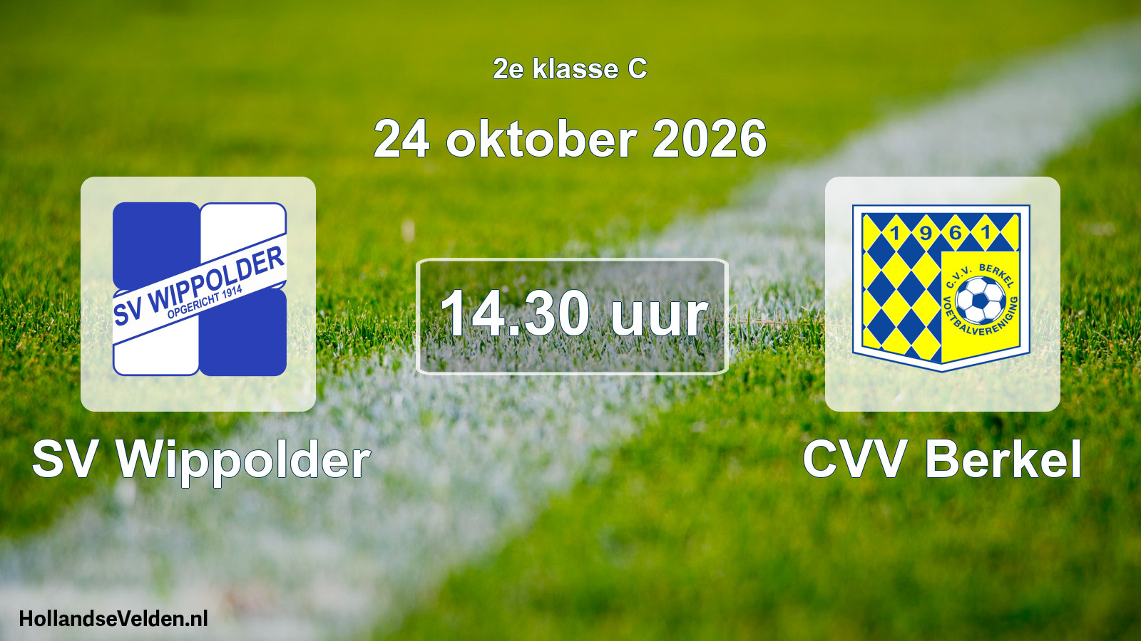 Geplande wedstrijd: SV Wippolder - CVV Berkel (24 oktober 2026)